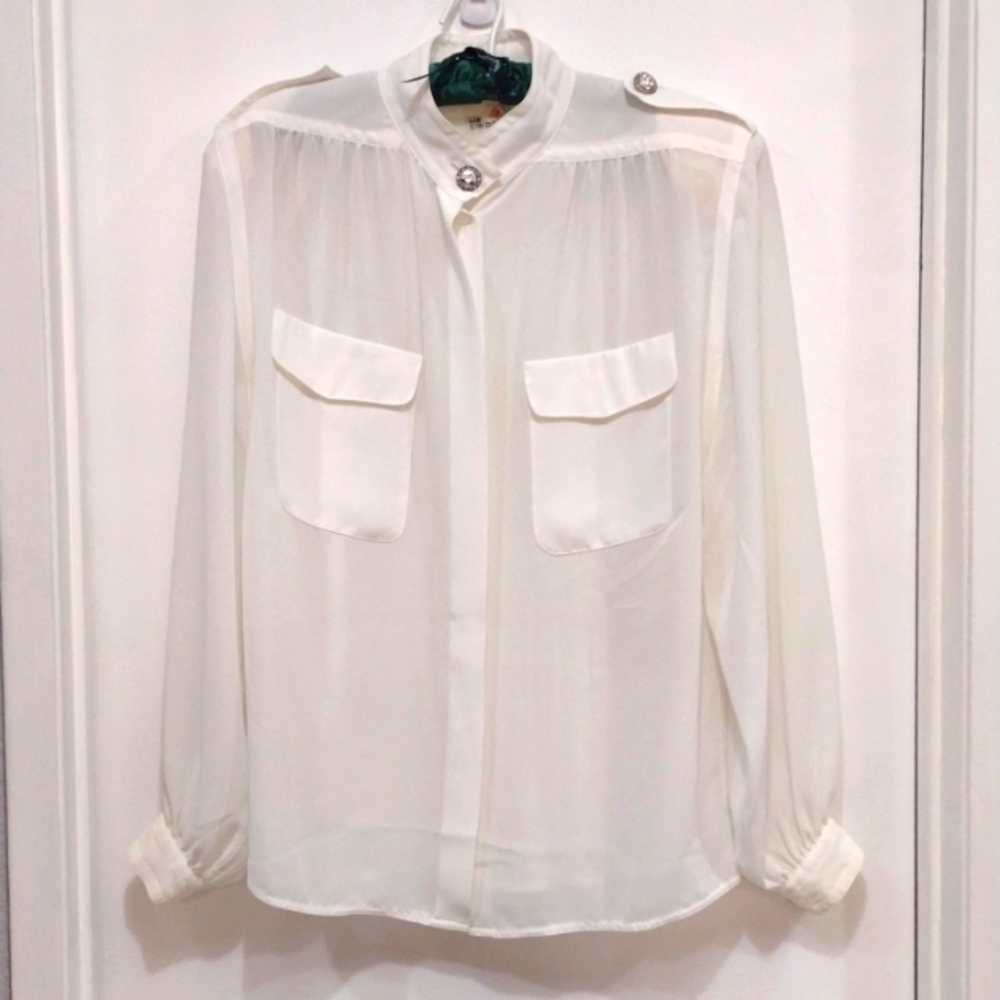 Vintage Liz Claiborne Sheer Rhinestone buttons